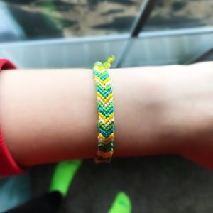 stay happy chevron bracelet